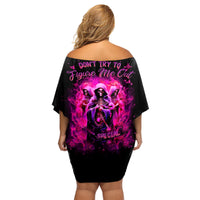 Witch Skull Family Matching Off Shoulder Short Dress and Hawaiian Shirt Don't Try To Figure Me Out I'm A Special Kind Of Twisted - Wonder Print Shop