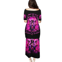 Witch Skull Family Matching Puletasi and Hawaiian Shirt Don't Try To Figure Me Out I'm A Special Kind Of Twisted - Wonder Print Shop