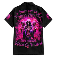 Witch Skull Family Matching Short Sleeve Bodycon Dress and Hawaiian Shirt Don't Try To Figure Me Out I'm A Special Kind Of Twisted - Wonder Print Shop