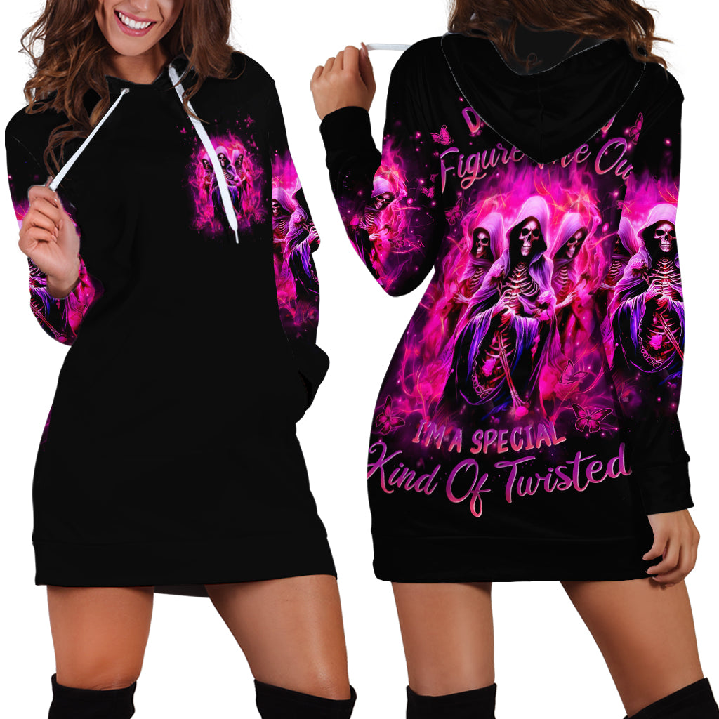 Witch Skull Hoodie Dress Don't Try To Figure Me Out I'm A Special Kind Of Twisted - Wonder Print Shop