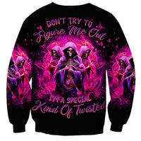 Witch Skull Sweatshirt Don't Try To Figure Me Out I'm A Special Kind Of Twisted - Wonder Print Shop
