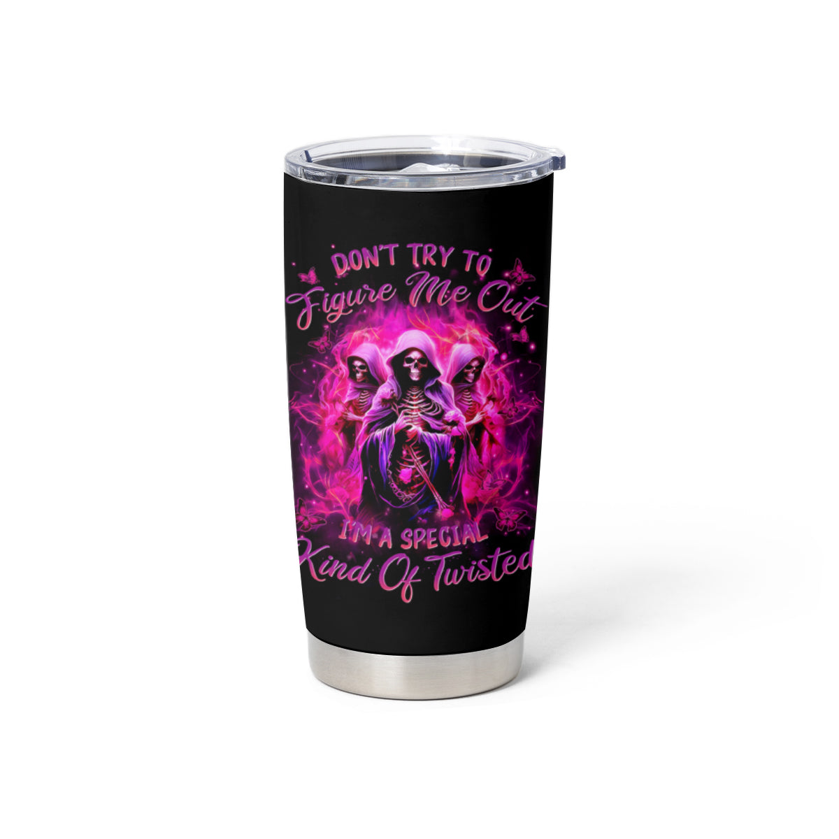 Witch Skull Tumbler Cup Don't Try To Figure Me Out I'm A Special Kind Of Twisted - Wonder Print Shop