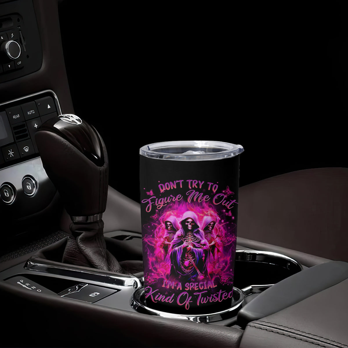 Witch Skull Tumbler Cup Don't Try To Figure Me Out I'm A Special Kind Of Twisted - Wonder Print Shop