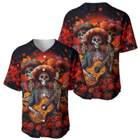 Day of Dead Skull Baseball Jersey Sugar Skull Band Skeleton - Wonder Print Shop