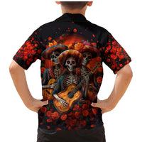 Day of Dead Skull Family Matching Mermaid Dress and Hawaiian Shirt Sugar Skull Band Skeleton - Wonder Print Shop
