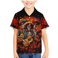 Day of Dead Skull Family Matching Mermaid Dress and Hawaiian Shirt Sugar Skull Band Skeleton - Wonder Print Shop