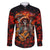 Day of Dead Skull Family Matching Off Shoulder Maxi Dress and Hawaiian Shirt Sugar Skull Band Skeleton - Wonder Print Shop