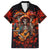 Day of Dead Skull Family Matching Short Sleeve Bodycon Dress and Hawaiian Shirt Sugar Skull Band Skeleton - Wonder Print Shop