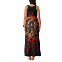 Day of Dead Skull Family Matching Tank Maxi Dress and Hawaiian Shirt Sugar Skull Band Skeleton - Wonder Print Shop