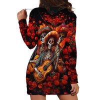Day of Dead Skull Hoodie Dress Sugar Skull Band Skeleton - Wonder Print Shop