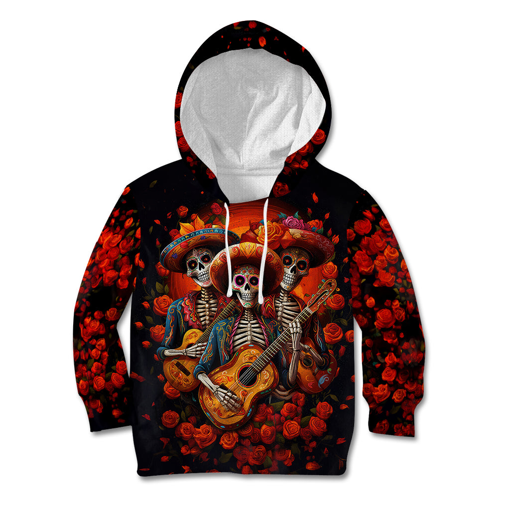 Day of Dead Skull Kid Hoodie Sugar Skull Band Skeleton - Wonder Print Shop