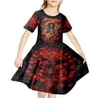 Day of Dead Skull Kid Short Sleeve Dress Sugar Skull Band Skeleton - Wonder Print Shop