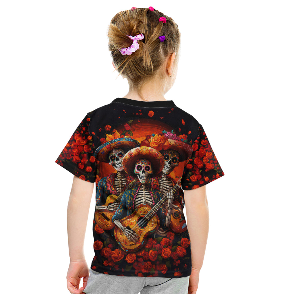 Day of Dead Skull Kid T Shirt Sugar Skull Band Skeleton - Wonder Print Shop