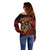 Day of Dead Skull Off Shoulder Sweater Sugar Skull Band Skeleton - Wonder Print Shop