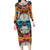 Day of Dead Skull Family Matching Long Sleeve Bodycon Dress and Hawaiian Shirt Sugar Skull Butterfly - Wonder Print Shop