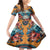 Day of Dead Skull Family Matching Mermaid Dress and Hawaiian Shirt Sugar Skull Butterfly - Wonder Print Shop