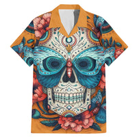 Day of Dead Skull Family Matching Mermaid Dress and Hawaiian Shirt Sugar Skull Butterfly - Wonder Print Shop