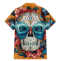 Day of Dead Skull Family Matching Mermaid Dress and Hawaiian Shirt Sugar Skull Butterfly - Wonder Print Shop