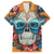 Day of Dead Skull Family Matching Off Shoulder Maxi Dress and Hawaiian Shirt Sugar Skull Butterfly - Wonder Print Shop