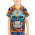 Day of Dead Skull Family Matching Off Shoulder Maxi Dress and Hawaiian Shirt Sugar Skull Butterfly - Wonder Print Shop