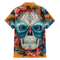 Day of Dead Skull Family Matching Puletasi Dress and Hawaiian Shirt Sugar Skull Butterfly - Wonder Print Shop