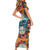Day of Dead Skull Family Matching Short Sleeve Bodycon Dress and Hawaiian Shirt Sugar Skull Butterfly - Wonder Print Shop