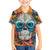 Day of Dead Skull Family Matching Short Sleeve Bodycon Dress and Hawaiian Shirt Sugar Skull Butterfly - Wonder Print Shop