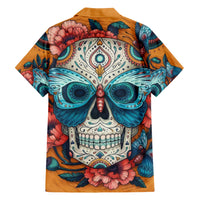 Day of Dead Skull Hawaiian Shirt Sugar Skull Butterfly - Wonder Print Shop