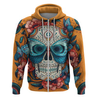 Day of Dead Skull Hoodie Sugar Skull Butterfly - Wonder Print Shop