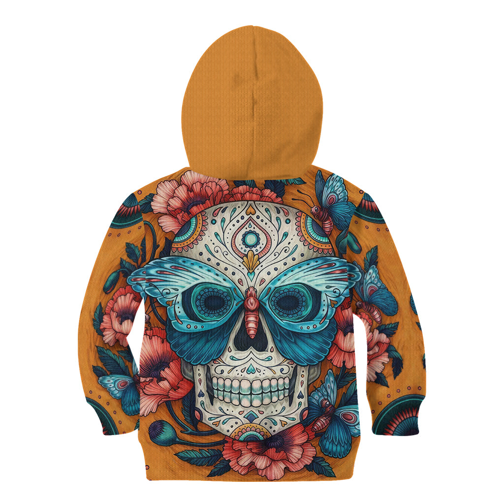Day of Dead Skull Kid Hoodie Sugar Skull Butterfly - Wonder Print Shop
