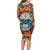 Day of Dead Skull Long Sleeve Bodycon Dress Sugar Skull Butterfly - Wonder Print Shop