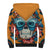 Day of Dead Skull Sherpa Hoodie Sugar Skull Butterfly - Wonder Print Shop
