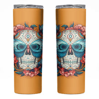 Day of Dead Skull Skinny Tumbler Sugar Skull Butterfly - Wonder Print Shop