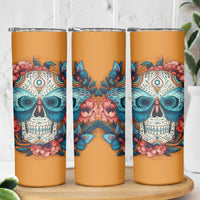 Day of Dead Skull Skinny Tumbler Sugar Skull Butterfly - Wonder Print Shop