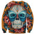 Day of Dead Skull Sweatshirt Sugar Skull Butterfly - Wonder Print Shop