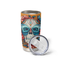 Day of Dead Skull Tumbler Cup Sugar Skull Butterfly - Wonder Print Shop