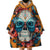 Day of Dead Skull Wearable Blanket Hoodie Sugar Skull Butterfly - Wonder Print Shop