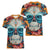 Day of Dead Skull Women V Neck T Shirt Sugar Skull Butterfly - Wonder Print Shop