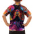 Day of Dead Lady Family Matching Off Shoulder Long Sleeve Dress and Hawaiian Shirt Sugar Skull Flame Lady - Wonder Print Shop