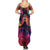 Day of Dead Lady Family Matching Summer Maxi Dress and Hawaiian Shirt Sugar Skull Flame Lady - Wonder Print Shop