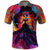 Day of Dead Lady Polo Shirt Sugar Skull Flame Lady - Wonder Print Shop