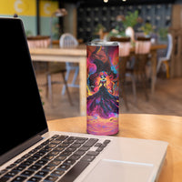 Day of Dead Lady Skinny Tumbler Sugar Skull Flame Lady - Wonder Print Shop