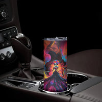 Day of Dead Lady Skinny Tumbler Sugar Skull Flame Lady - Wonder Print Shop