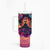 Day of Dead Lady Tumbler With Handle Sugar Skull Flame Lady - Wonder Print Shop