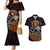 Day of Dead Lady Couples Matching Mermaid Dress and Hawaiian Shirt Sugar Skull Lady Dancing - Wonder Print Shop