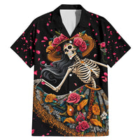 Day of Dead Lady Family Matching Mermaid Dress and Hawaiian Shirt Sugar Skull Lady Dancing - Wonder Print Shop