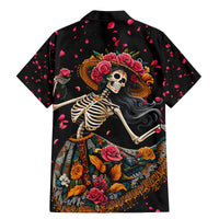 Day of Dead Lady Family Matching Mermaid Dress and Hawaiian Shirt Sugar Skull Lady Dancing - Wonder Print Shop