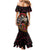 Day of Dead Lady Family Matching Mermaid Dress and Hawaiian Shirt Sugar Skull Lady Dancing - Wonder Print Shop