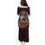 Day of Dead Lady Family Matching Puletasi Dress and Hawaiian Shirt Sugar Skull Lady Dancing - Wonder Print Shop