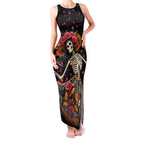 Day of Dead Lady Family Matching Tank Maxi Dress and Hawaiian Shirt Sugar Skull Lady Dancing - Wonder Print Shop